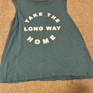 Sonoma Blue Tank Top with White Text